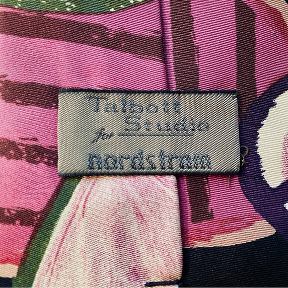 Vintage Talbott Studio for Nordstrom Hand Sewn Fine Silk Tie Made in USA - Picture 3 of 6